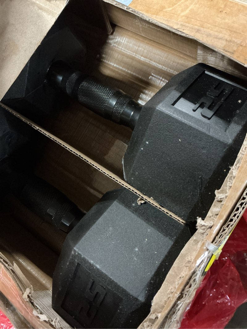 Condition photo showing Good Condition for Barbell Rubber Coated Dumbbell Weight Set 25lbs