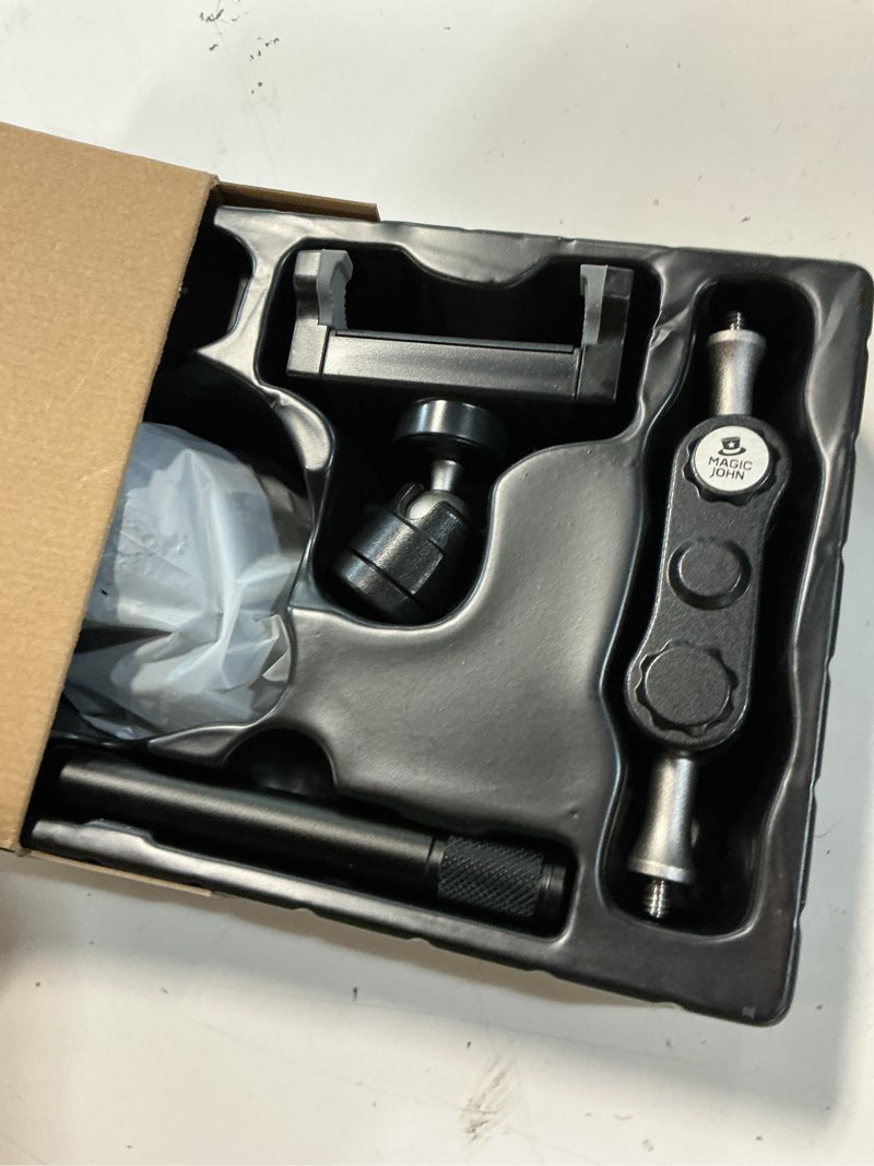 Condition photo showing Good Condition for magic john car phone holder, ultra-durable mteal phone holders for your car, 360° rotation cell phone car mount for windshield, suction cup car phone mount for iphone samsung all smartphone