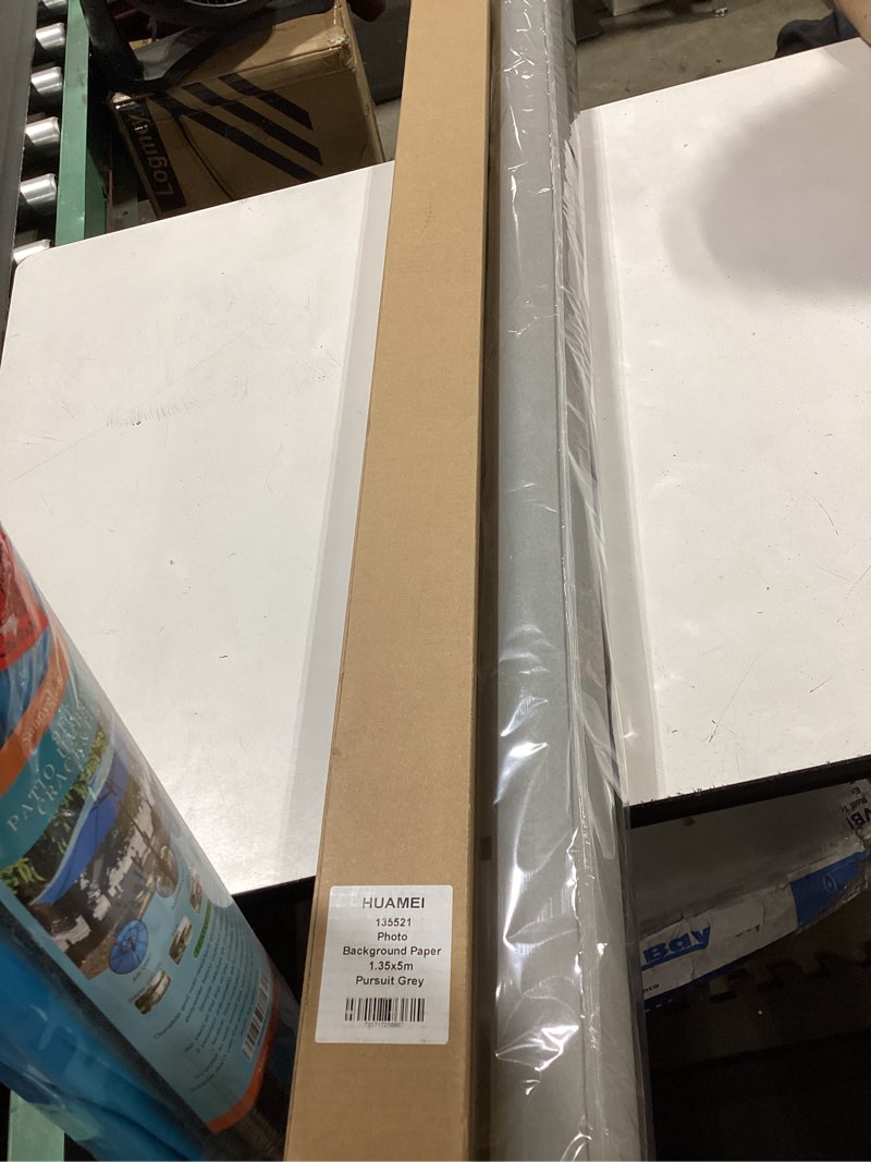 Condition photo showing New/Like New for huamei seamless photography background paper, photo backdrop paper 53-inches wide x 16-feet, (4.4x16 feet, #21 pursuit grey) 4.4 ft x 16 ft pursuit grey