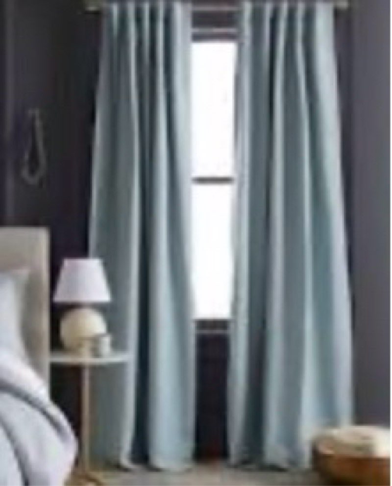 quince european linen true blackout curtain 48 in x 96 in light blue