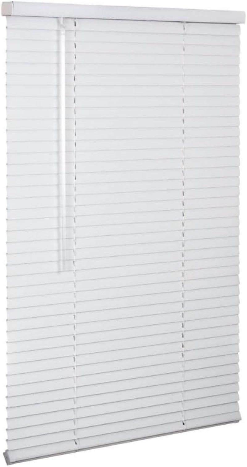 LOTUS & WINDOWARE Cordless 1" Aluminum Mini Blind 43" Wide x 72" Long, White, Room Darkening Metal Indoor Window Blinds for Home and Office