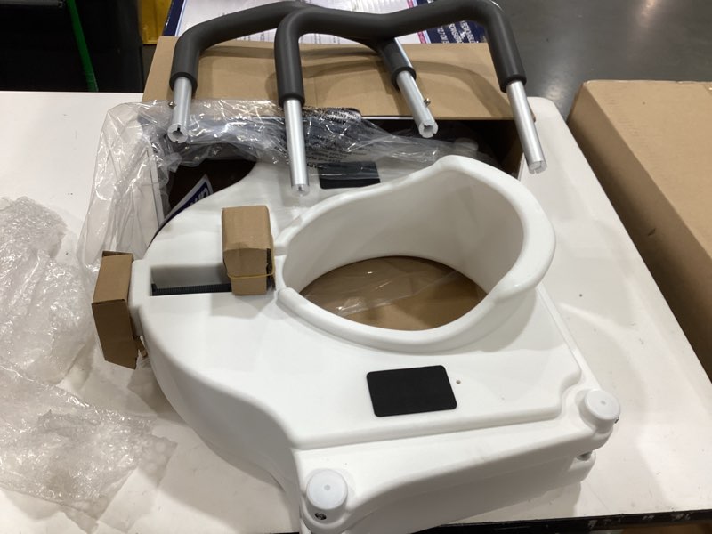 Condition photo showing Good Condition for bath safetyraised toilet seat product description: elev.toilet seat w/ remarms,rtl,1 ea