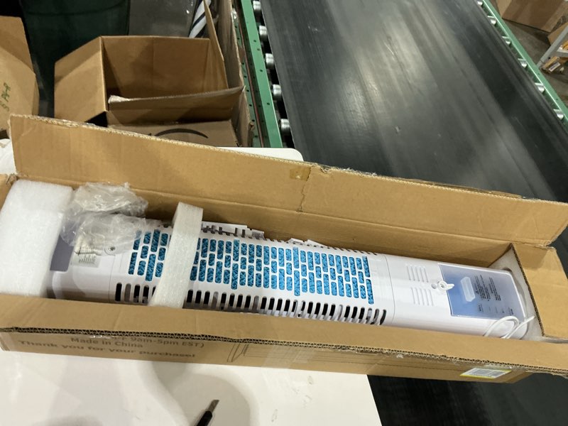 Condition photo showing As Is for Windowless Portable Air Conditioner, 35" Evaporative Air Cooler with Remote, 3 Speeds, Large Water Tank, Oscillating Cooling Fan