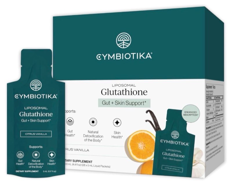 (exp 10/2026) cymbiotika - liposomal glutathione (new and improved) : box of 25 packets