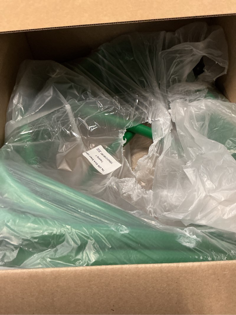 Condition photo showing As Is for flexzilla colors garden hose 5/8 in. x 75 ft., lightweight all-weather water hose, durable and flexible, leak-free connections, forest green standard grip 75ft forest green