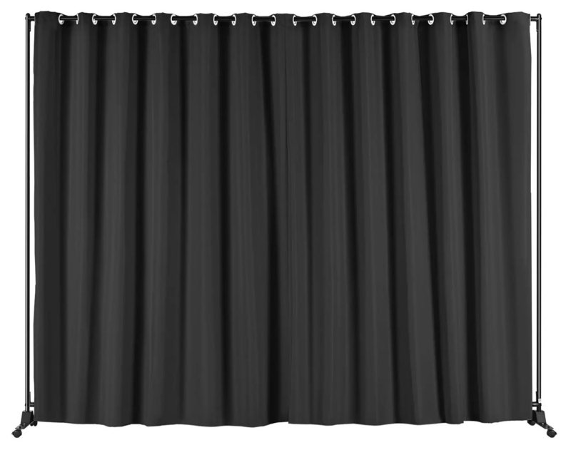 VEVOR Room Divider, 8 ft x 10 ft Portable Panel Room Divider Grey