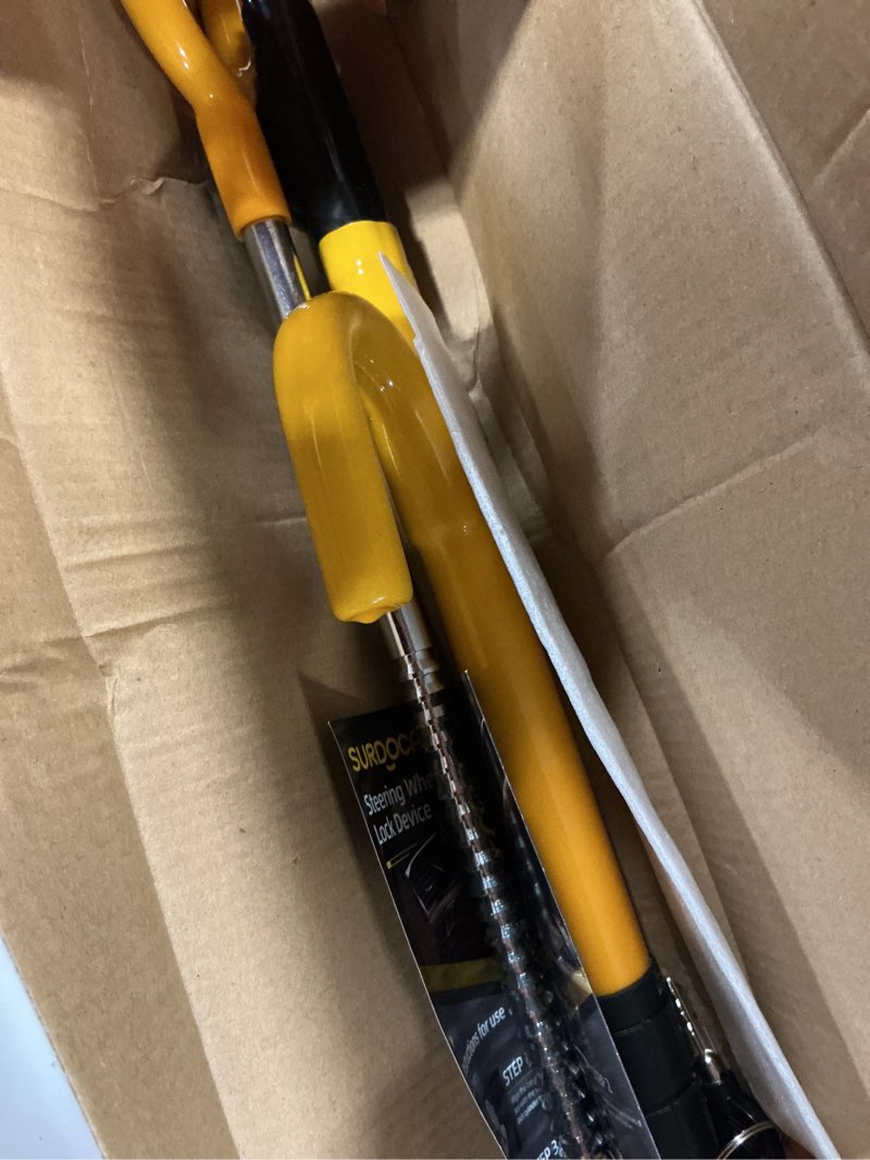 Condition photo showing New/Like New for surdoca upgraded car steering wheel lock anti-theft device,visual deterrent | easy installation, rubber protection, extendable security device