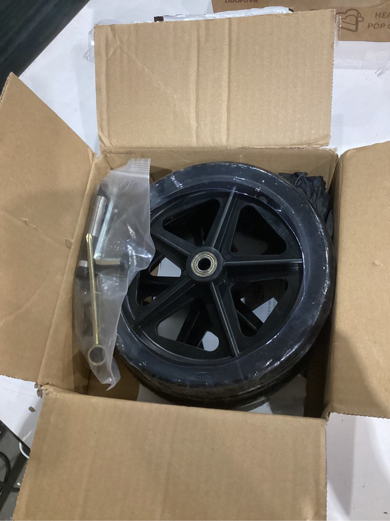 Condition photo showing Good Condition for 2Pcs 8 Inch Replacement Wheelchair Wheels for Walkers - Environmentally Friendly Rubber Material, Wear-Resistant PU Tires, Anti-Slip, and Durable ABS Wheel Hub (8IN Narrow 2Pcs) 8 Inch Narrow 2 Pieces