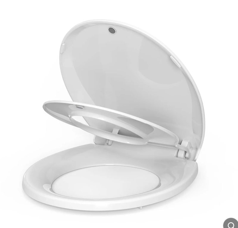 garvee toilet seat with potty training toddler seat, toilet seat with slow close and magnets for adult and child-round 17''