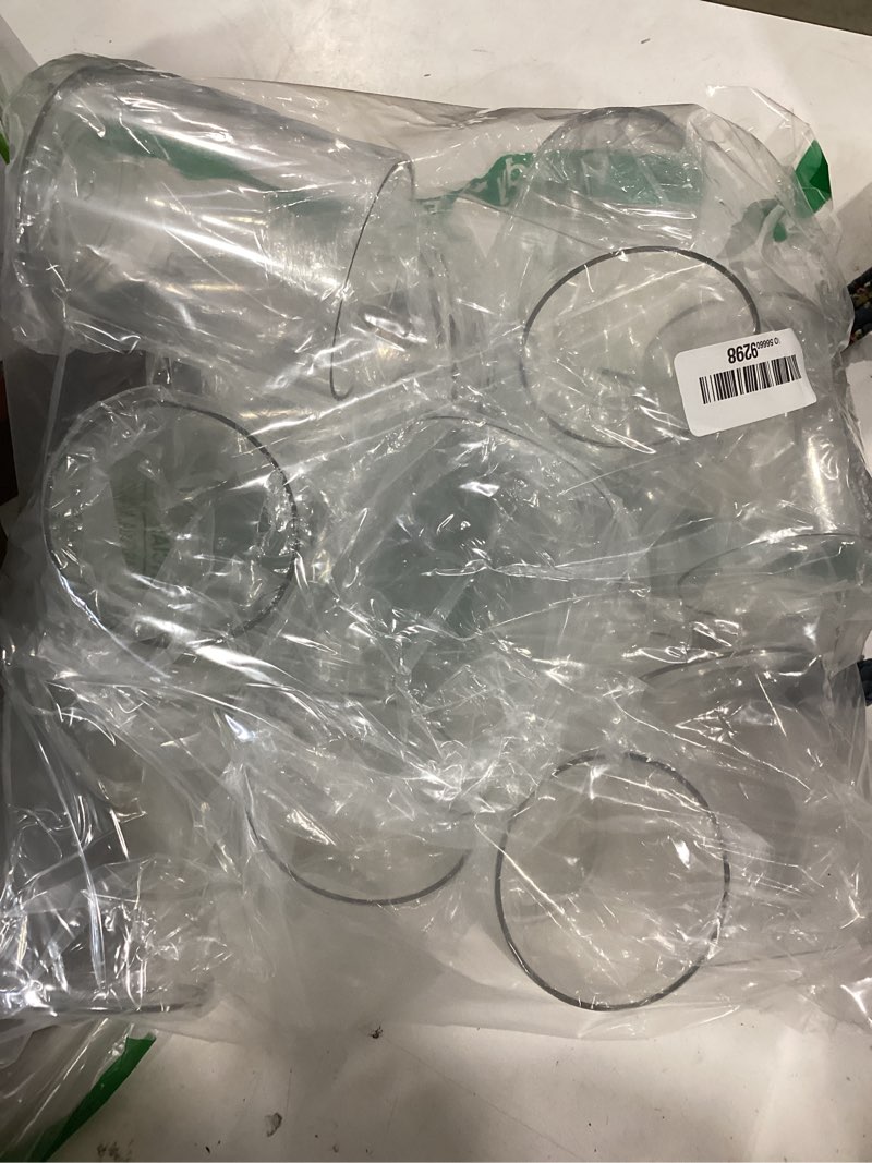 Condition photo showing As Is for nuogo 36 pcs plastic cylinder vases tall plastic flower vases for centerpieces hurricane candle holder for home wedding office party formal dinners decorations (4''/6''/8'') 4''/6''/8'' modern 36