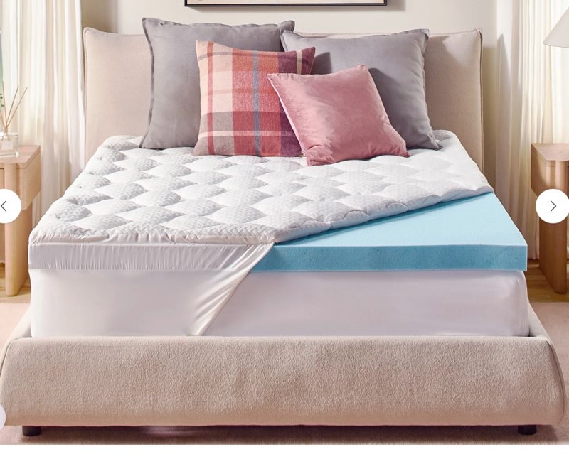 pillow top plus 4\" gel memory foam mattress topper full