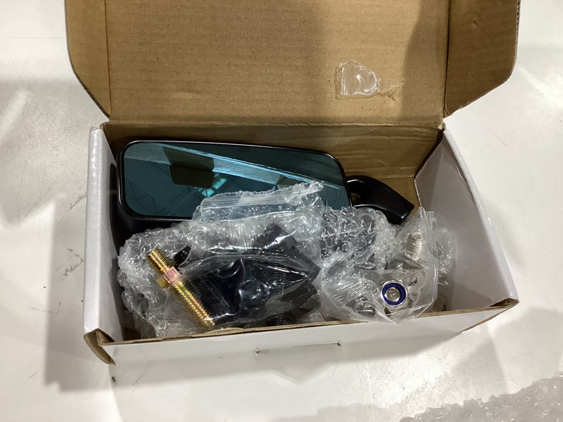 Condition photo showing Good Condition for 8mm/10mm black motorcycle rectangle handlebar rearview mirrors compatible with harley street glide road king softail sportster iron 883 xl1200 chopper softail black 8mm crew for harley