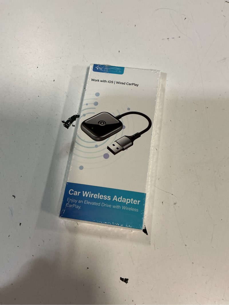 Condition photo showing New/Like New for wireless carplay adapter for apple carplay, easy to upgrade wired carplay to wireless, instant connectivity, super mini car play dongle for iphone fit for cars with built-in carplay (black)