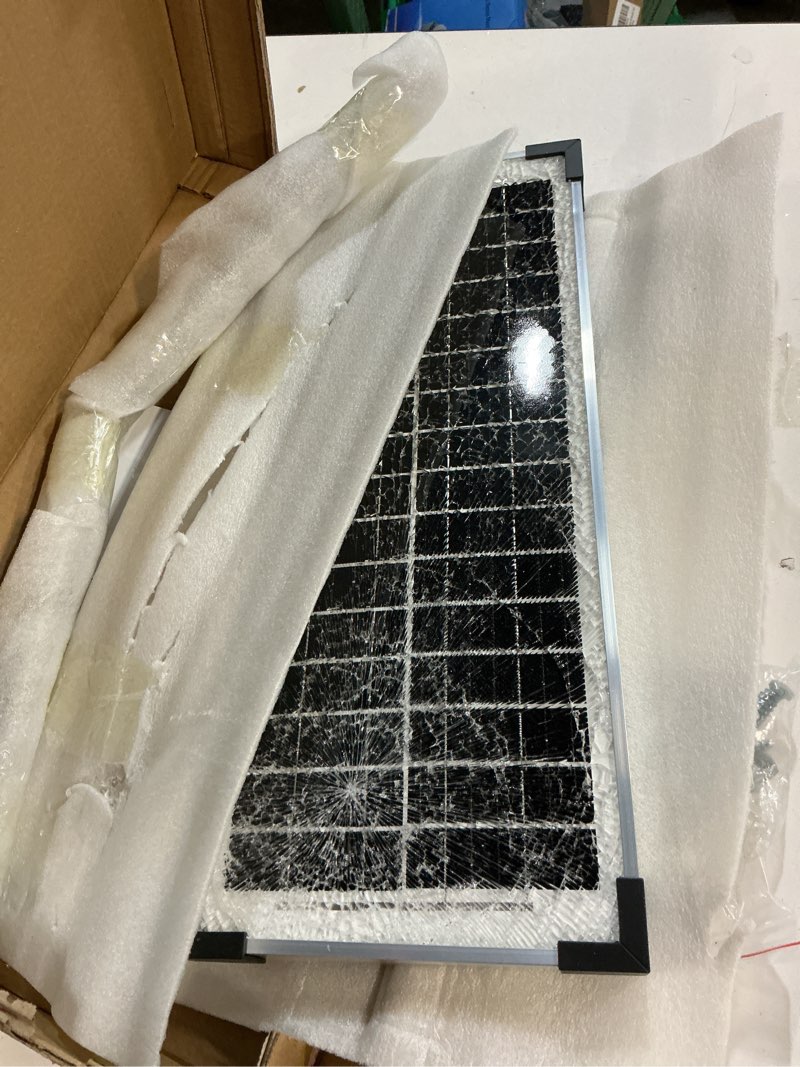 Condition photo showing As Is for fm123 10 watt solar panels kit for mighty mule gto pro automatic gate openers,12v portable solar panel battery charger, replace fm350 mm260 mm560 fm200 fm350 fm500 fm502 fm700 mm571w mm271 mm360
