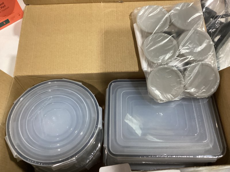 Condition photo showing Good Condition for 52 pcs food storage containers with lids airtight (26 lids & 26 containers)- reusable plastic leakproof meal-prep container for kitchen storage organization microwave/dishwasher safe with labels & pen 26 pack