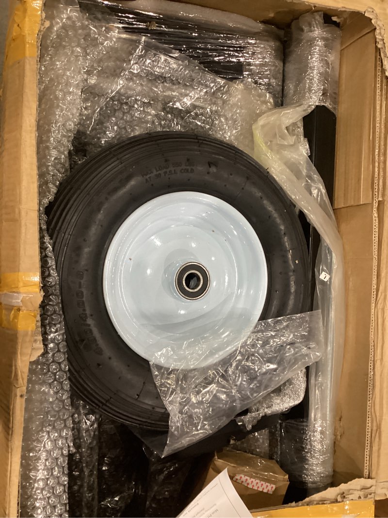 YITAMOTOR Heavy Duty 8 Cubic Feet Steel Tow Behind Dump Cart for Lawn Tractor 350lbs Capacity Black Garden Trailer, Pull Behind Utility Dump Trailer for Lawn Mower & Yard Work