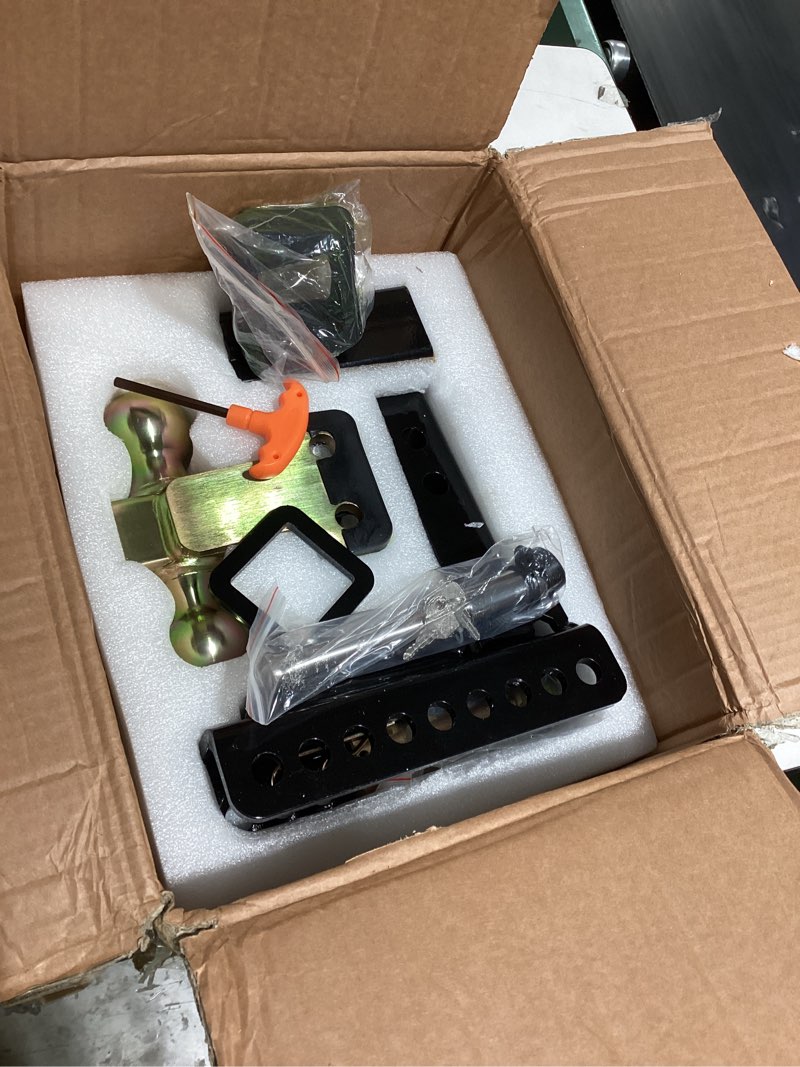 Condition photo showing Good Condition for psauto adjustable ball mount trailer hitch 2-inch receiver, 6-inch drop, 20,000 lbs, 2 and 2-5/16 inch balls - gooseneck gold 2-1/2-inch receiver gold, 6-inch drop