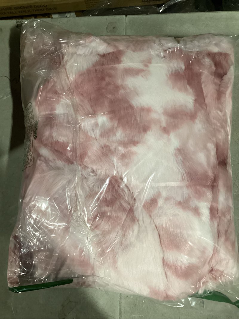 Condition photo showing Good Condition for Smoofy Faux Fur Throw Blanket for Couch Rabbit Fleece - Tie-dye Pink Fluffy Blanket for Sofa Bedroom Living Room, Cozy Soft Plush Luxury Thick Winter Fuzzy Comfy Bubble Blanket - 60" x 80" Tie-dye Pink Twin(60" x 80")