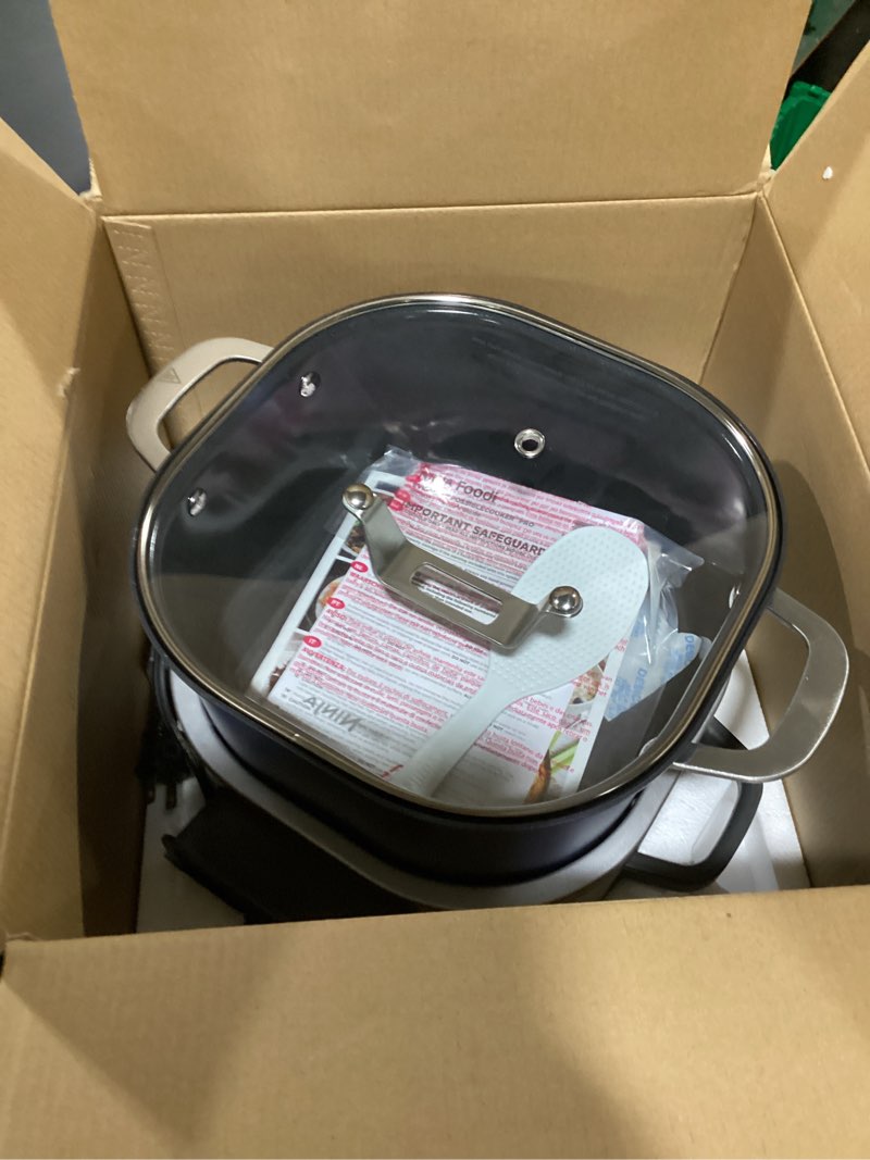 Condition photo showing Good Condition for ninja mc1101 foodi everyday possible cooker pro, 8-in-1 versatility, one-pot faster cooking replaces 10 tools, family-sized capacity with adjustable temp control, 6.5 quarts, midnight blue midnight blue 6.5 quarts