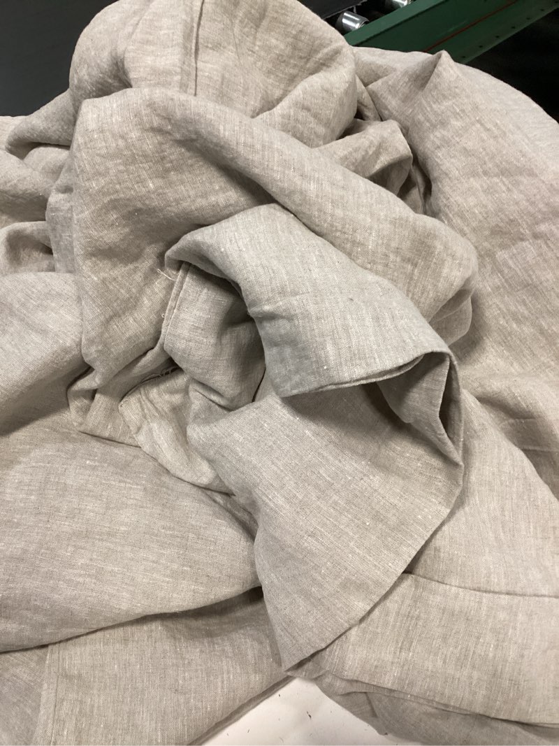 Condition photo showing Good Condition for european linen duvet cover set sand king/cal king