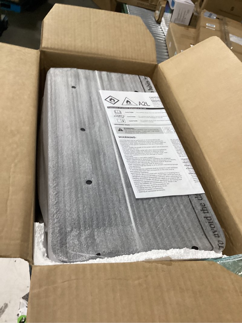 Condition photo showing New/Like New for midea 4,500 sq. ft. dehumidifier with pump included 50 pint - ideal for basements, large & medium sized rooms, and bathrooms (renewed)