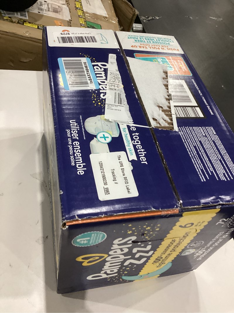 Condition photo showing New/Like New for Pampers ZZZ Overnight Diapers, Size 6 (35+ lbs), 72 Count, Nighttime Protection Disposable Baby Diaper, Night Time Leak and Skin Protection Size 6 72