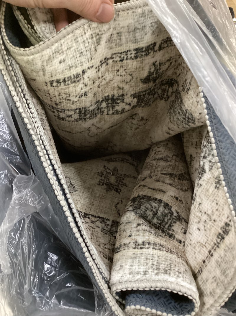 Condition photo showing Good Condition for Area Rug Non Slip Machine Washable Ultra Soft Living Room/Bedroom/Kitchen/Outdoor/Classroom Gray, 8'×10' Grey 8' x 10' (Rectangular)