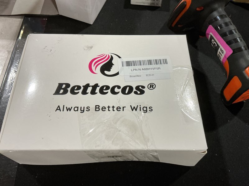 Condition photo showing New/Like New for Bettecos 70s Disco Wigs for Men - Brown Curly 80s Mullet Wig for Halloween Costume Party Male Afro F