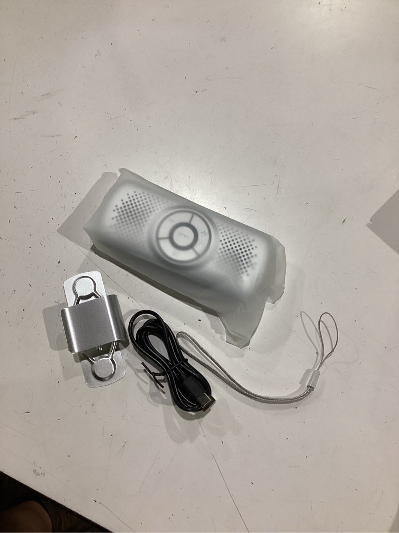 Condition photo showing New/Like New for agptek car speaker with bluetooth 5.3, hands free phone kit for calls, gps & music with tf card slot, instant connect, siri google assistant support wireless car visor clip speakerphone (silver)