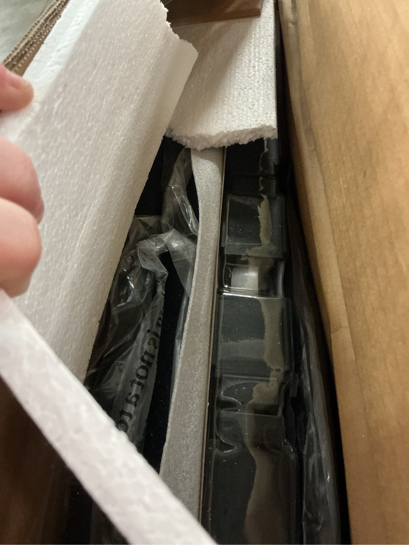 Condition photo showing As Is for YITAHOME Queen Size Bed Frame with 4 Drawers and RGB LED Lights, Velvet Upholstered Platform Bed (incomplete)