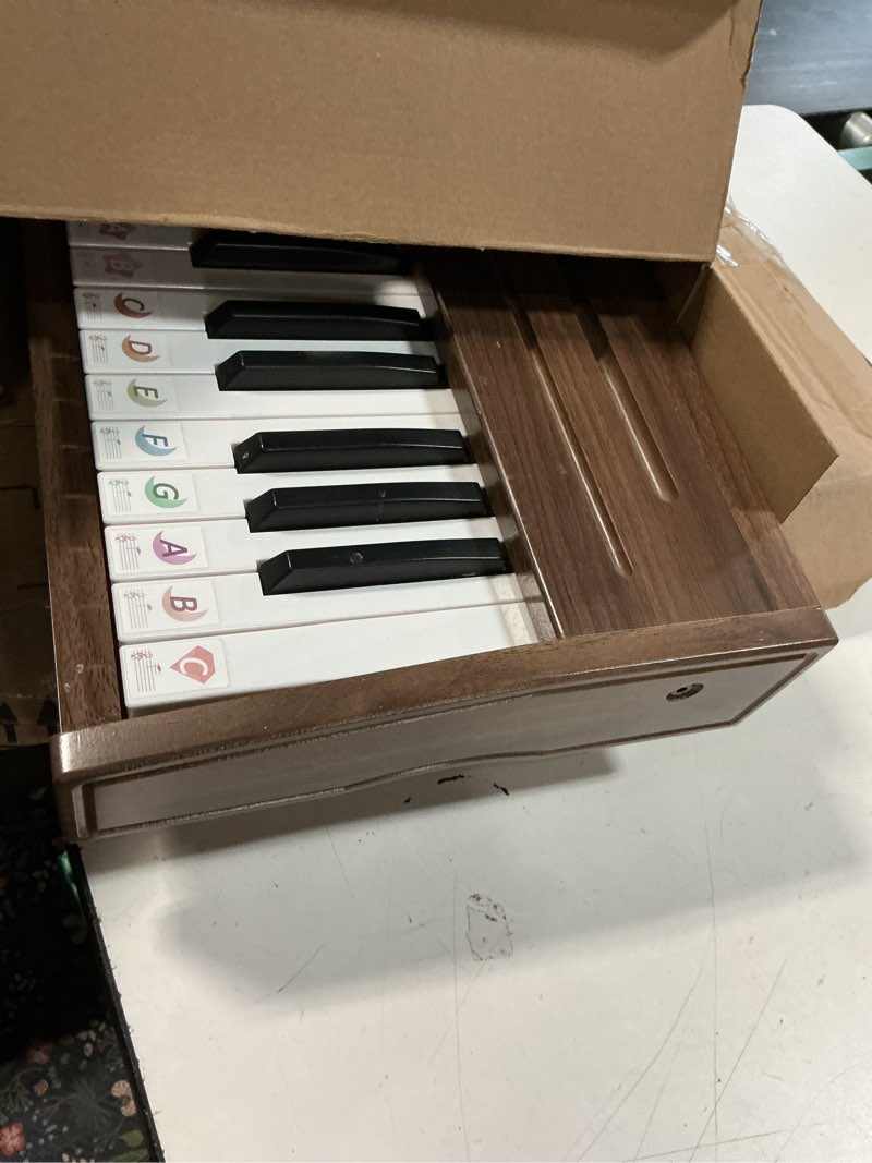 Condition photo showing As Is for ( incomplete)ZIPPY Kids Piano Keyboard, 37 Keys Digital Piano for Kids, Music Educational Instrument Toy, Wood Piano for 3+ Girls and Boys (Walnut Basic)