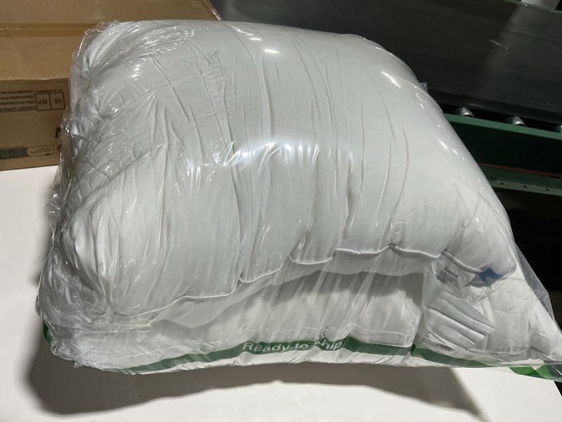Condition photo showing As Is for cozylux pillows queen size set of 2, hotel quality bed pillows for sleeping 2 pack, cooling pillows for side back and stomach sleepers, down alternative luxury soft supportive fluffy pillows (18x28) queen - 18" x 28" (pack of 2) white