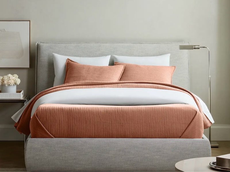 quince organic ribbed cotton coverlet set, king