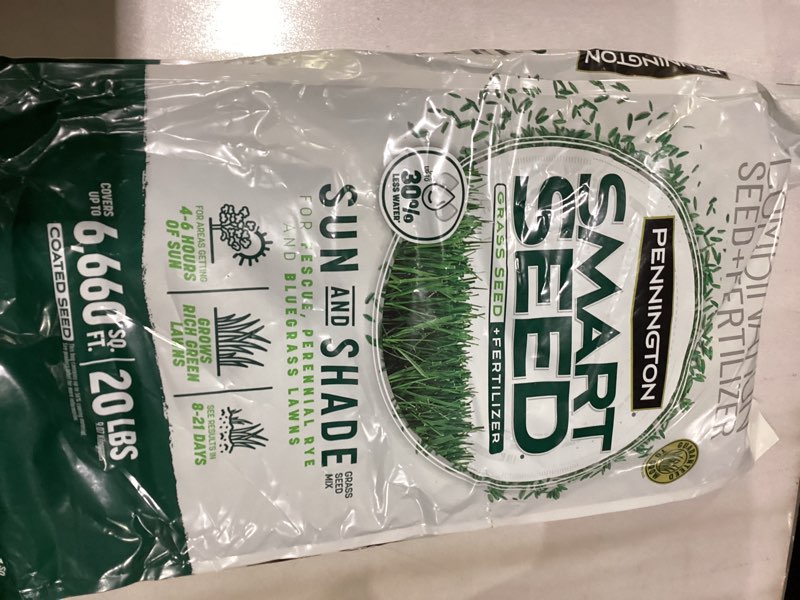 Condition photo showing New/Like New for Pennington Smart Seed Sun and Shade Grass Mix  for Sun to Partial Shade  20 lb.