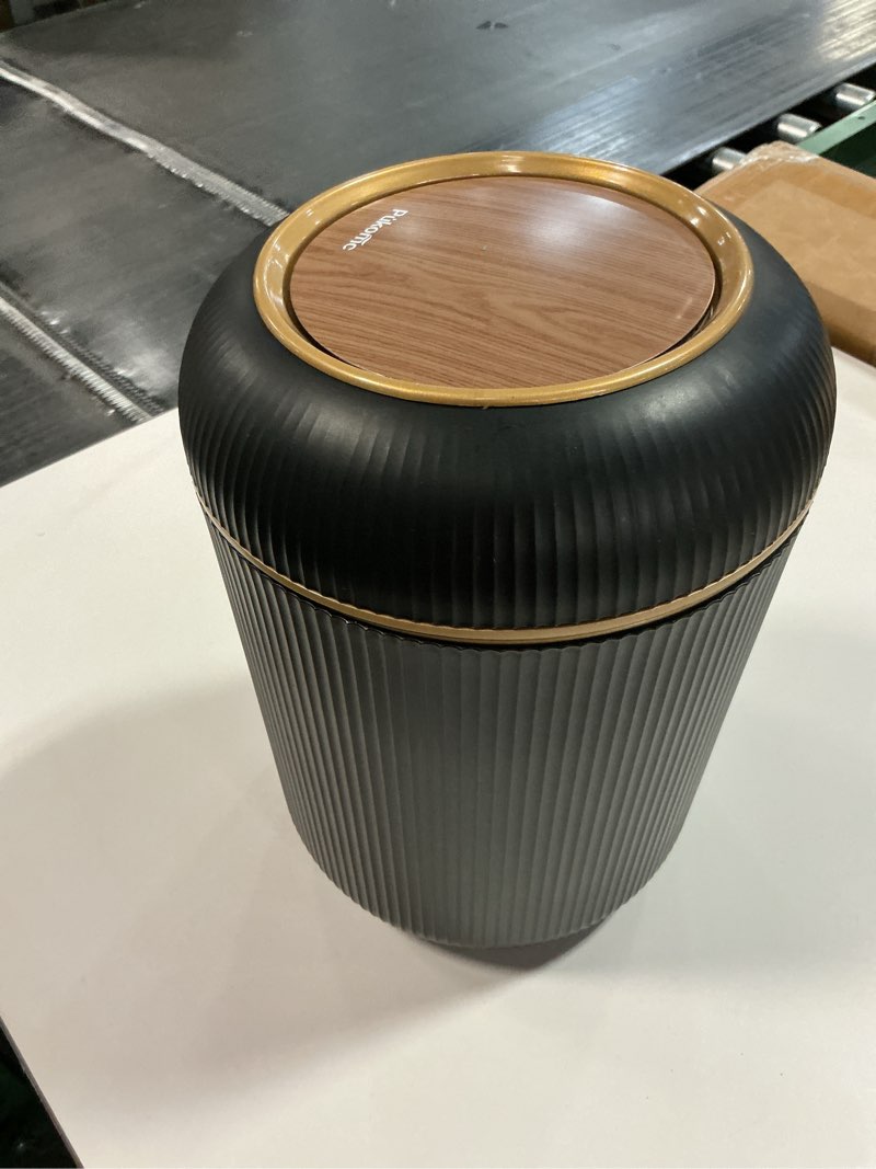 Condition photo showing As Is for Similar Pukomc Smart Sensor Wastebasket, Convenient and Hygienic Easy to Use, Technology Sensor Waterproof Wastebasket Plastic Trash can for Kitchen, Bathroom, Bedroom, Living Room, Office and Outdoor Black