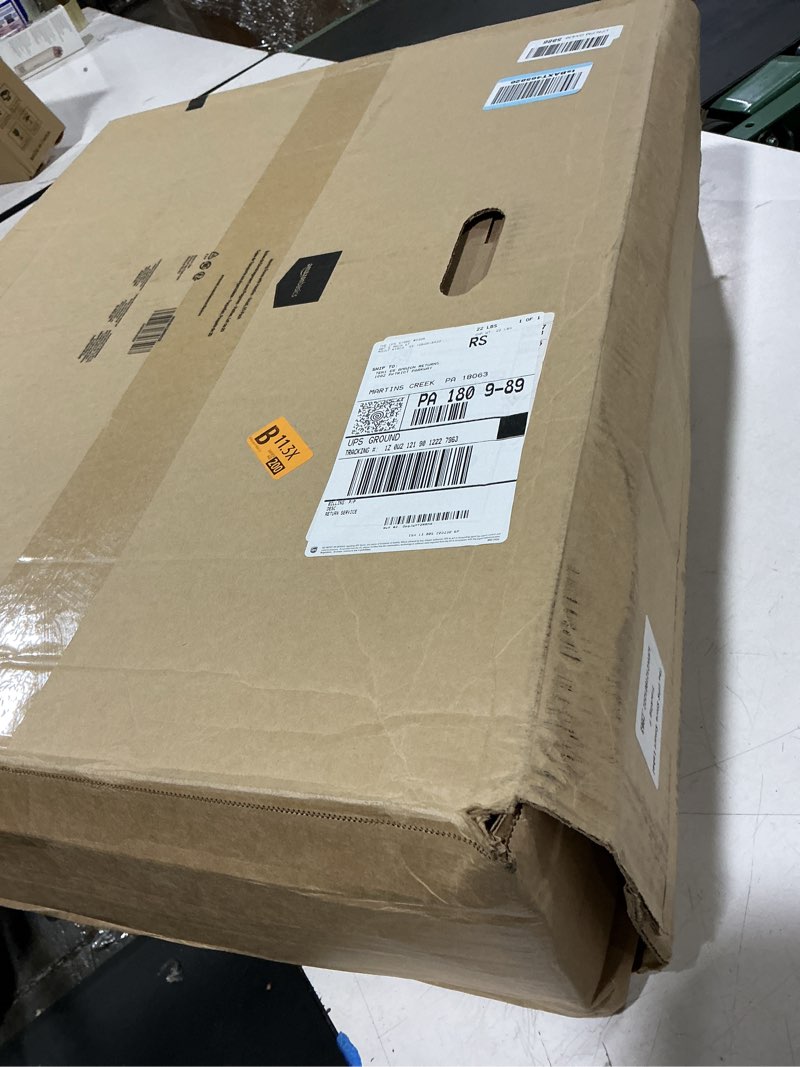 Condition photo showing New/Like New for amazon basics moving and storage boxes with handles and lift-off lids, file storage, collapsible, 15x10x12 in, brown, 20-pack brown small