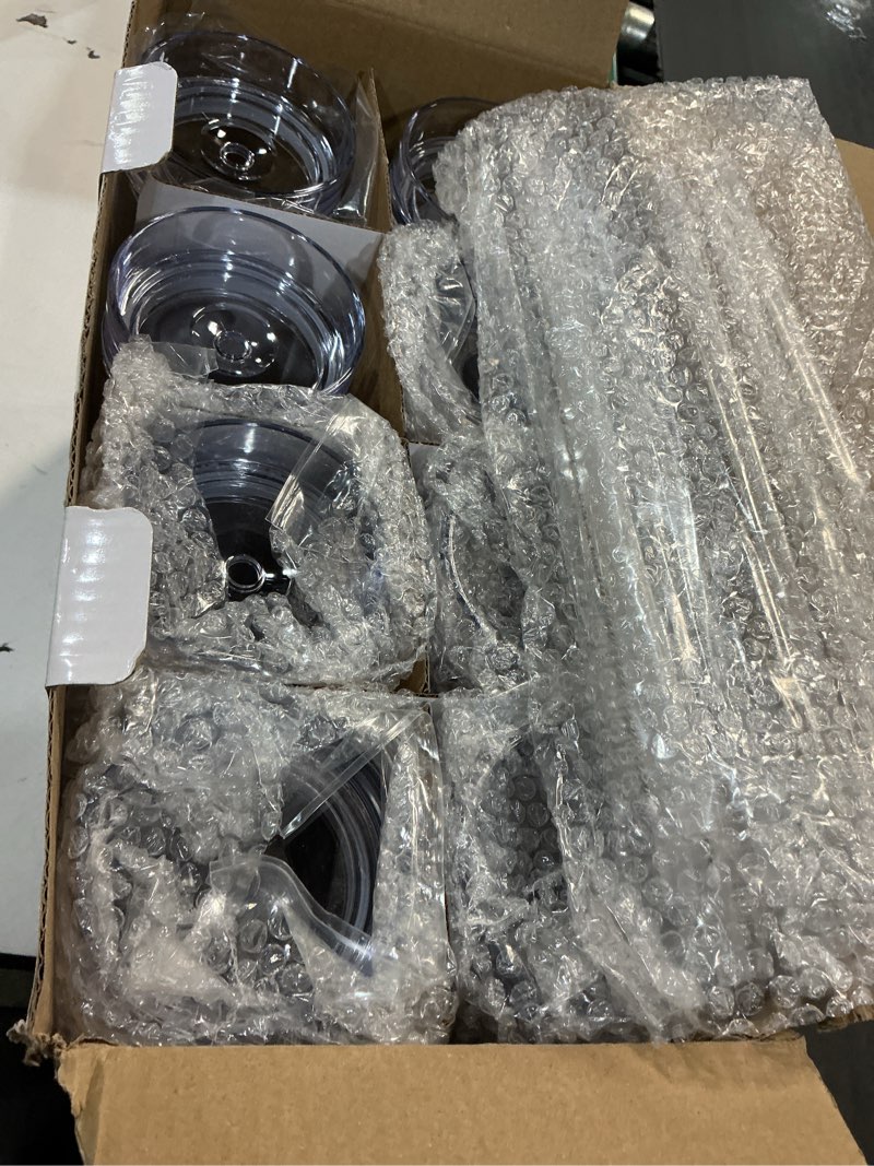 Condition photo showing Good Condition for Volhoply 20oz Tumbler with Lid and Straw 8 Pack,Double Wall Plastic Skinny Tumblers Bulk,Reusable Travel Cute Coffee Mug,BPA Free Matte Acrylic Water Cups With Straw for Party,DIY Gifts(Clear,8 Set) Clear 8