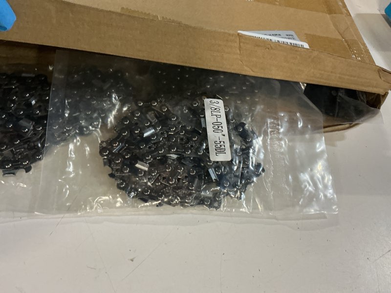 Condition photo showing New/Like New for 16 inch chainsaw bar & chain combo - 3/8"lp pitch .050" gauge 55 drive links fits ms170/ms180c/stihl ms170 bar?/16 chainsaw chain? - complete saw chain kit?4 chains + 1 bar + 1 file + 1 gloves? 16inch