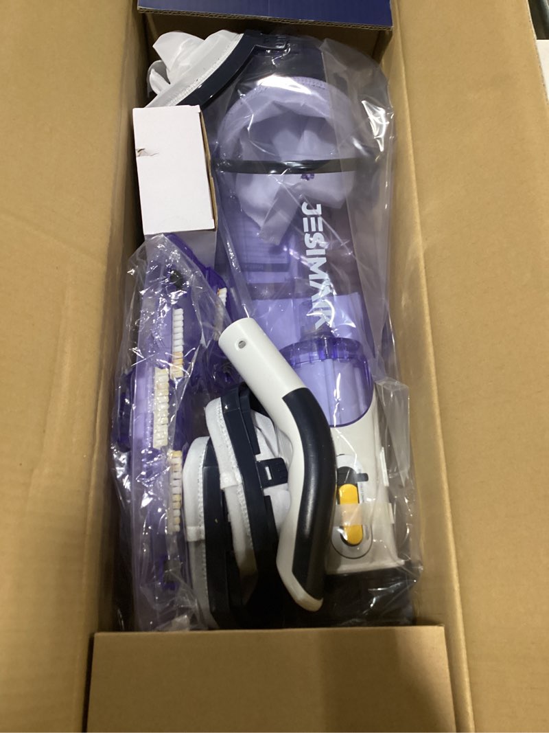 Condition photo showing Good Condition for pool vacuum for above ground pool, jesimaik 18.5 gpm powerful suction handheld pool vacuum, 60min runtime,telescopic pole cordless pool vacuum for above/inground pool, spas, hot tubs cleaning blue