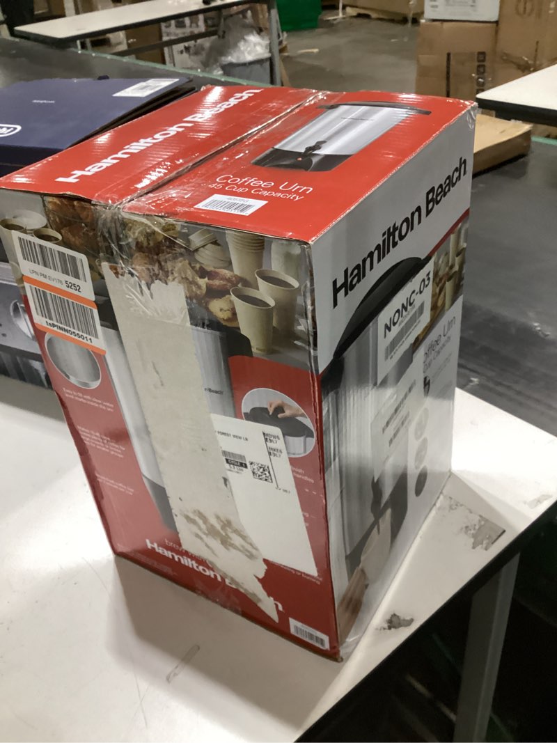 Condition photo showing Good Condition for Hamilton Beach - Coffee Urn - Silver