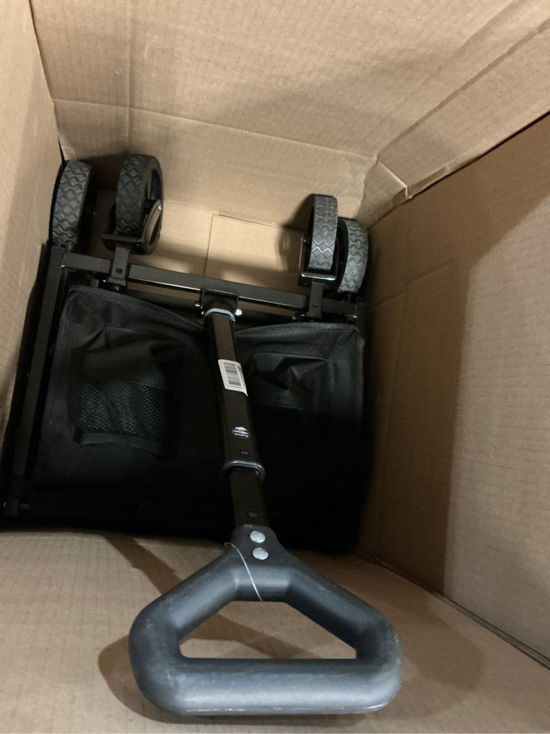 Condition photo showing Good Condition for hikemoon 43'' extra long collapsible wagon with extended tailgate, 360lbs heavy duty wagons carts foldable, portable folding outdoor utility cart for grocery, shopping, beach, camping, black