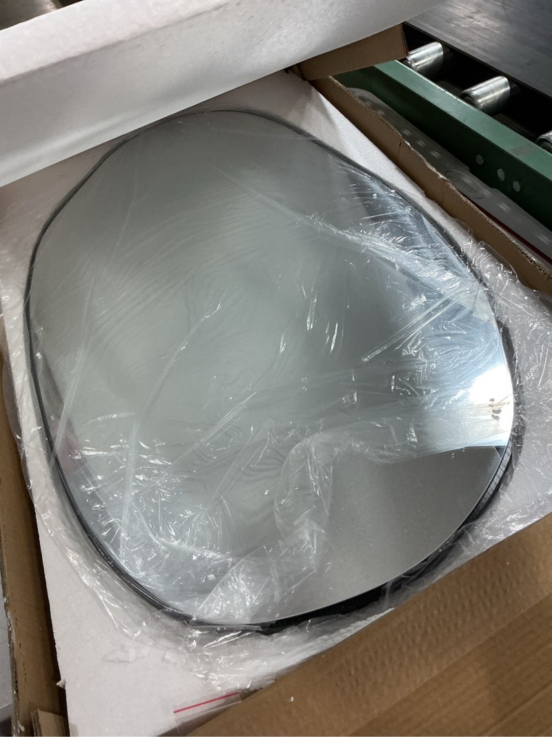 Condition photo showing Good Condition for cassilando irregular asymmetrical mirror wall mounted, unique vanity mirror,shaped dressing mirror decorative for living room, bathroom, bedroom, entryway wall decor, 33.5"×20.5"