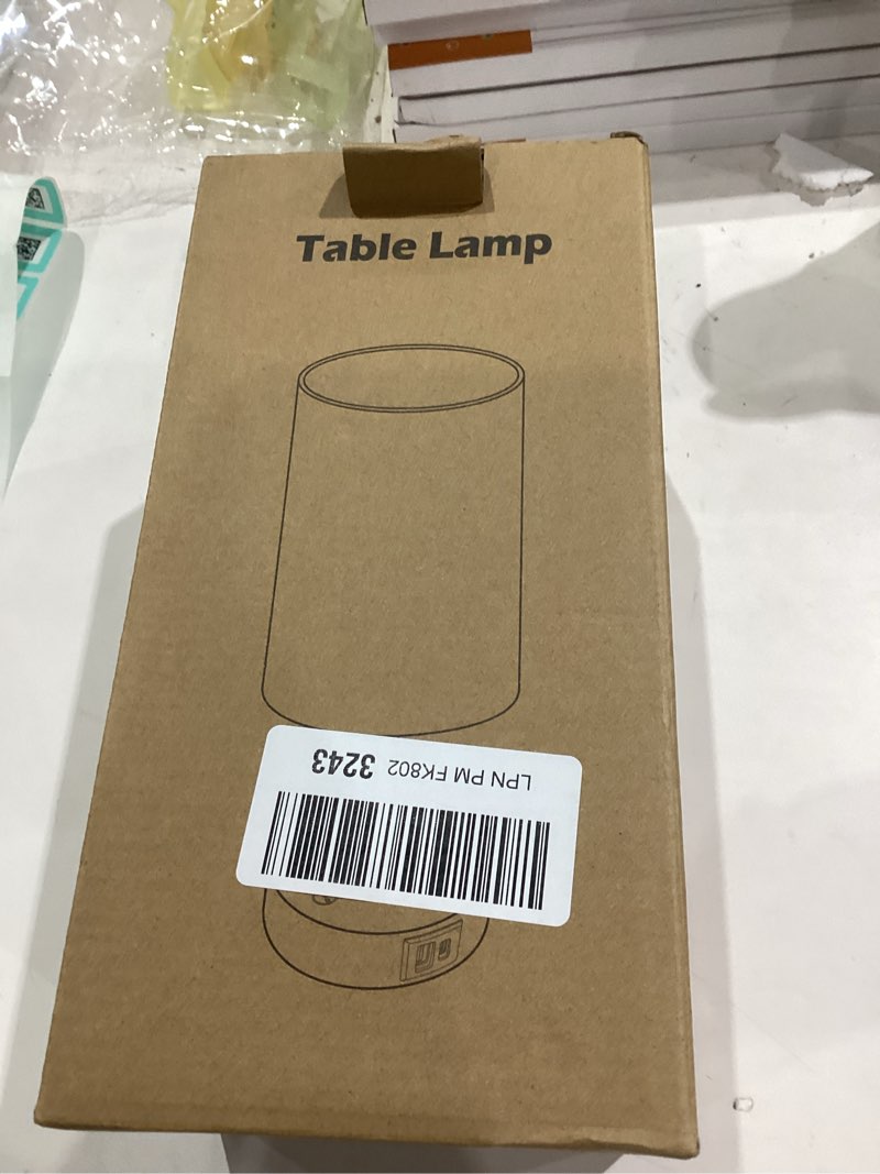 Condition photo showing Good Condition for Unicozin Table Lamp for Bedroom, 3 Color Temperatures, 7 RGB Colors, Adjustable Brightness, Dual USB Charging Ports, Ambience Nightstand Light with Grey Shade, Desk Lamp for Kids Reading Home Office Grey-Black 14.5in