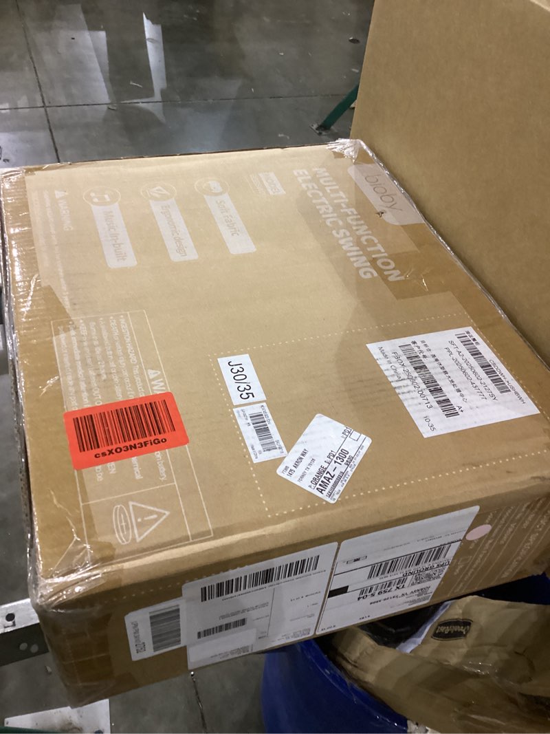 Condition photo showing New/Like New for Bioby Baby Swing for Infants with 5 Natural Sway Speeds, Portable Bt Music Baby Swing with Remote Control & 5-Point Harness, Lightweight Baby Rocker for 5-20 Lb,0-12 Months Pink