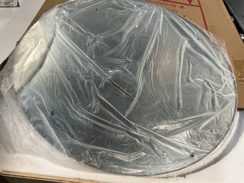 Condition photo showing New/Like New for round led mirror for bathroom, 24" circle frameless backlit mirror with lights, wall mounted vanity mirror, 3 colors, dimmable, anti-fog, ip65 waterproof, memory function, ul listed 24"l x 24"w