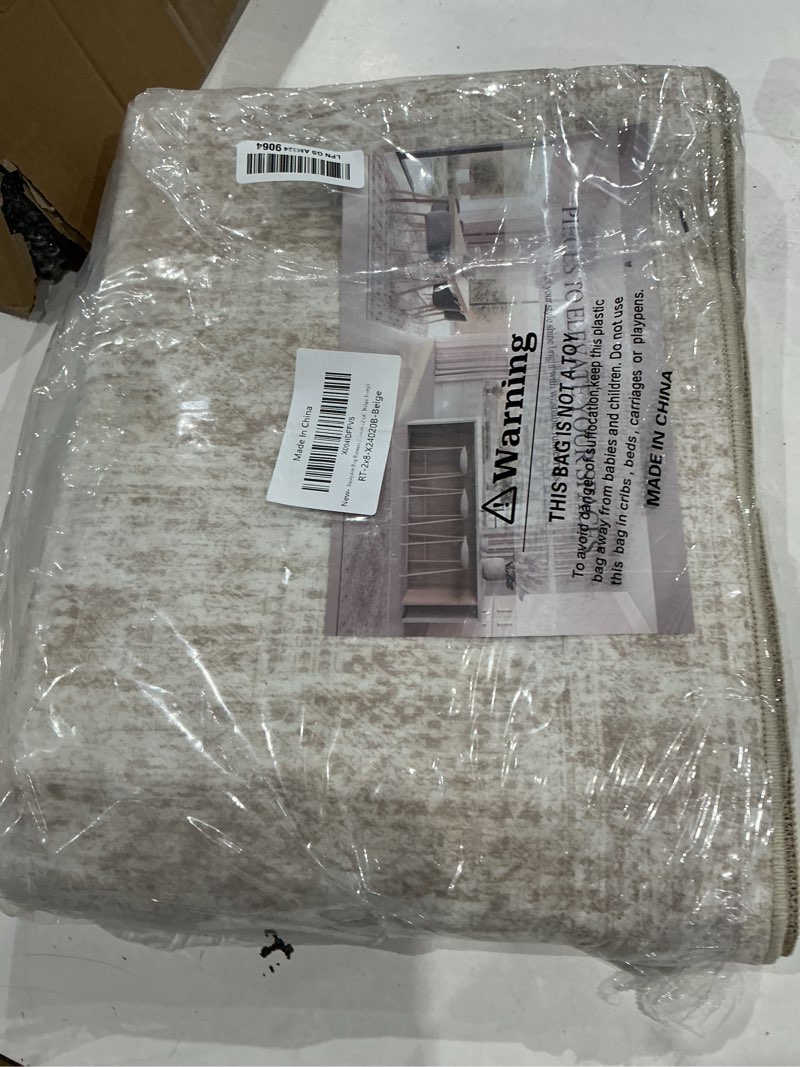Condition photo showing Good Condition for rug runners for hallways non slip - 2x8 runner rug for bedroom, washable runner with rubber backing, soft low-pile carpet for kitchen, laundry, bathroom (2'x8', beige/ivory)