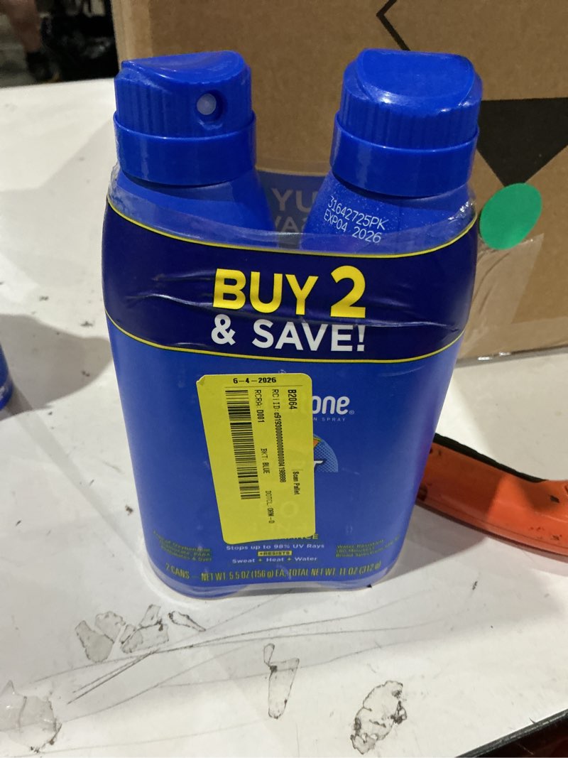 Condition photo showing New/Like New for coppertone sport sunscreen spray - spf 50 - 11oz - twin pack