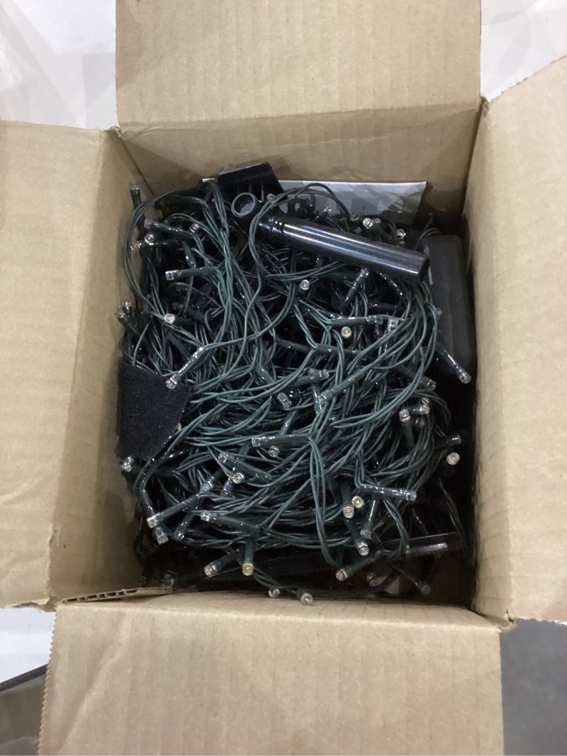 Condition photo showing As Is for Joomer Color Changing Christmas Lights, 2 Pack Total 144FT 400 LED 12 Modes Solar String Lights Waterproof Twinkle Fairy Lights for Garden Yard Patio Christmas Decoration (Warm White to Multicolor) Warm White+Multicolor 200LED*2