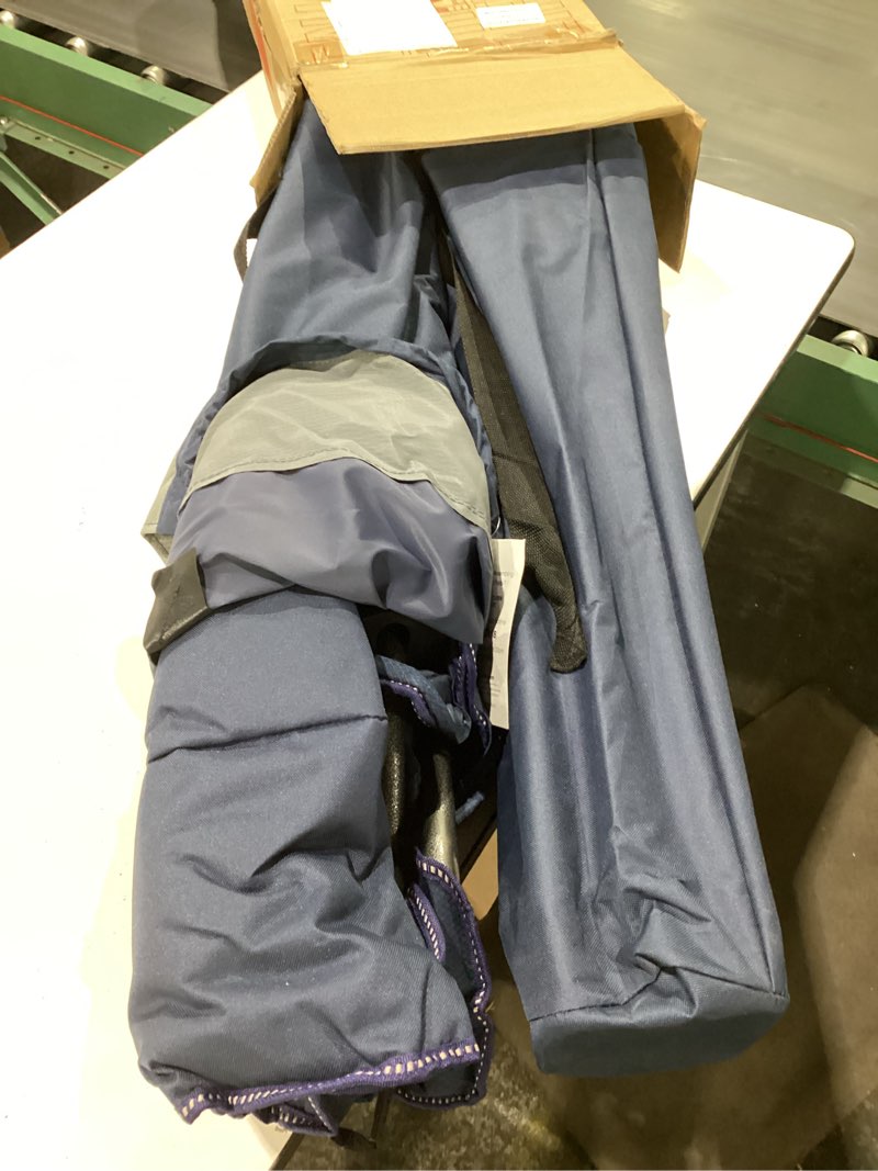 Condition photo showing New/Like New for high point sports oversized portable camping folding chair, heavy duty portable lawn chairs, folding chairs for outside with cup holder and cooler bag for camp, travel, support 450 lbs, 2 pack,blue twin pack blue