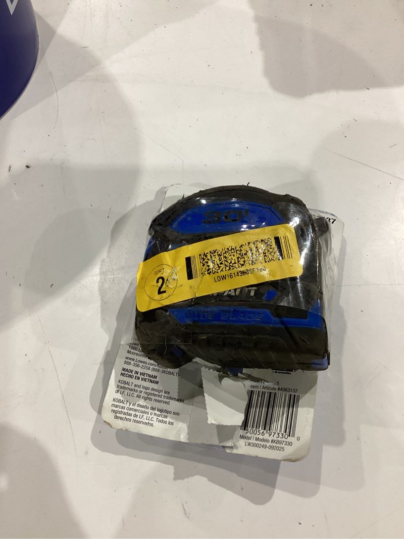 Condition photo showing As Is for kobalt compact 30-ft tape measure